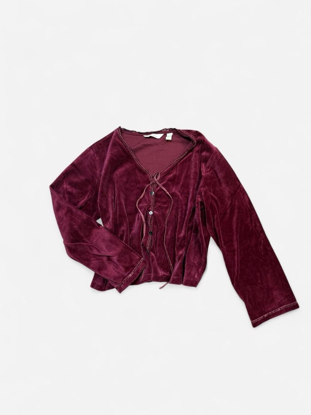 Victoria's Secret Deep Wine Velvet Cardigan